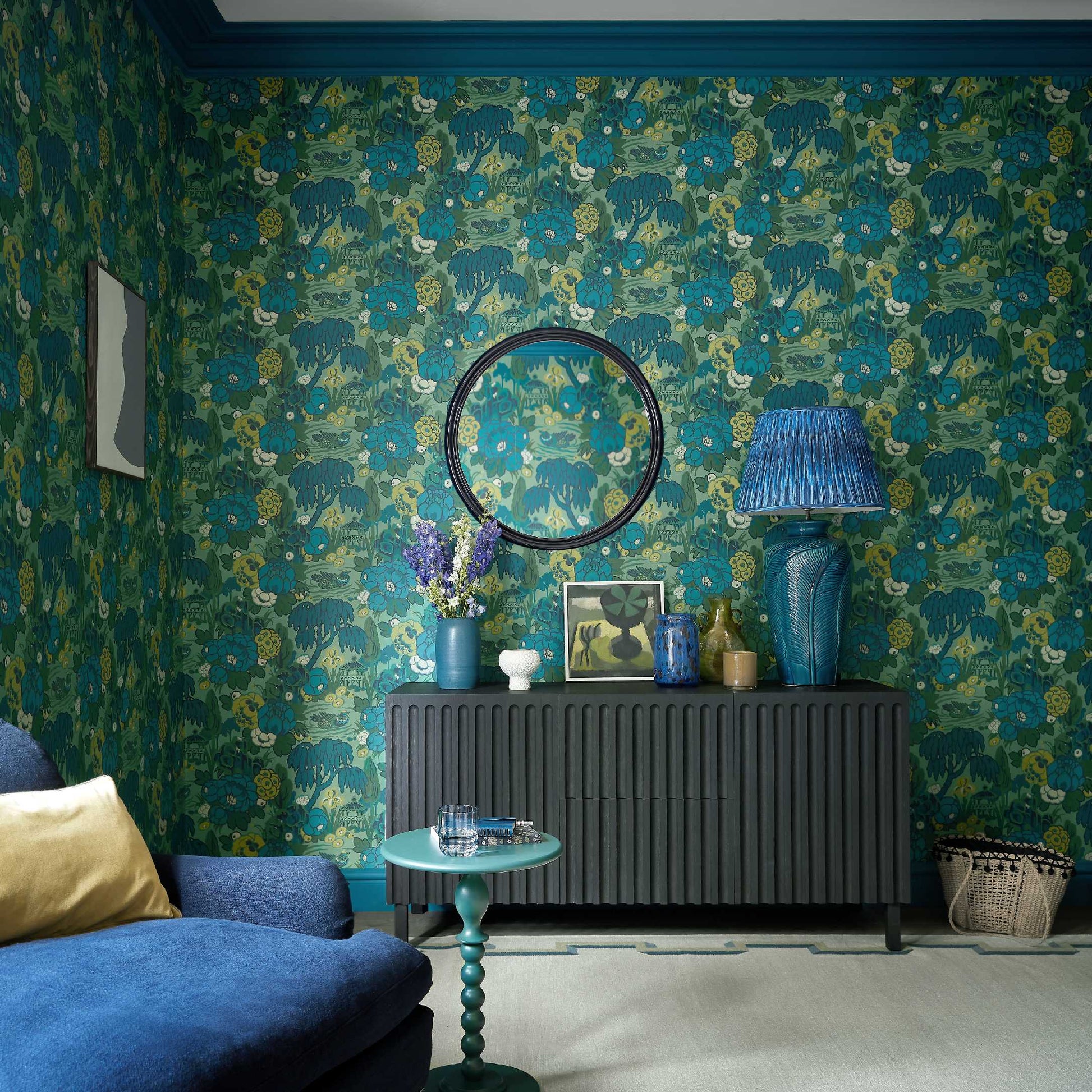 2311-169-04 - Mandarin Garden Wallpaper - Jade - 1838 wallcoverings