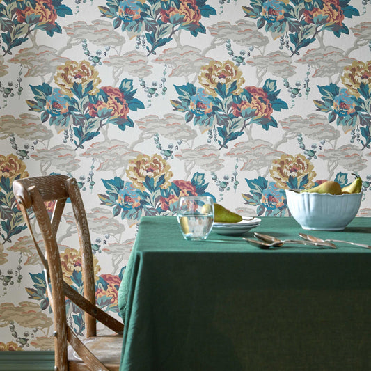 2311-170-01 - Paeonia Wallpaper - Warm Sand - 1838 wallcoverings
