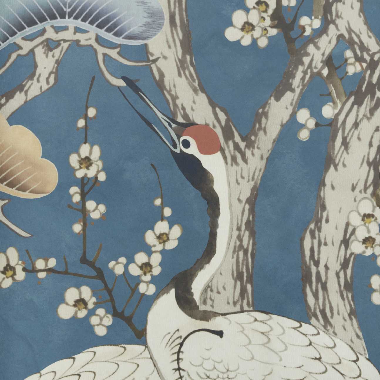2311-174-01 - Kyoto Blossom Wall Mural - Prussian Blue - 1838 wallcoverings