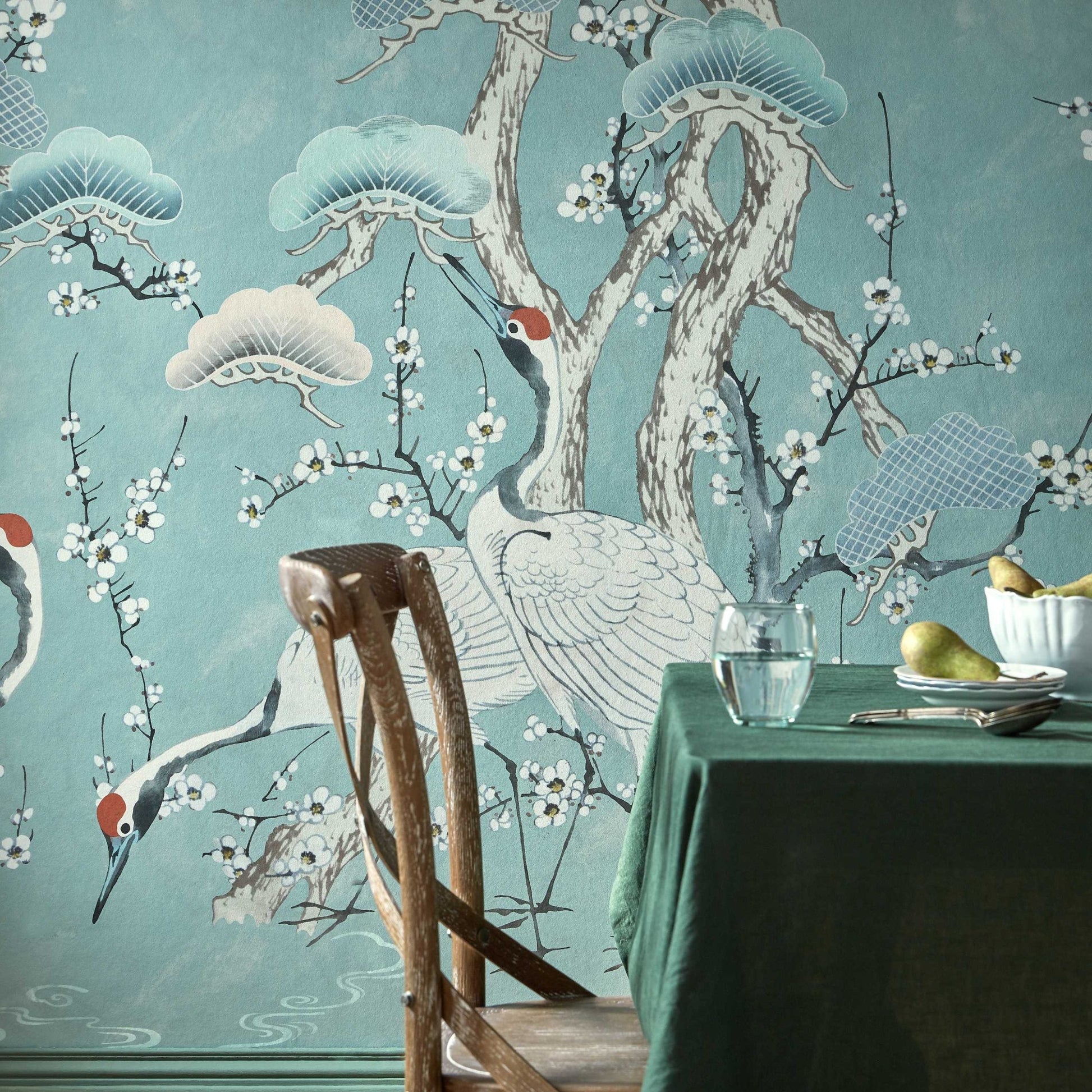 2311-174-03 - Kyoto Blossom Wall Mural - Mist - 1838 wallcoverings