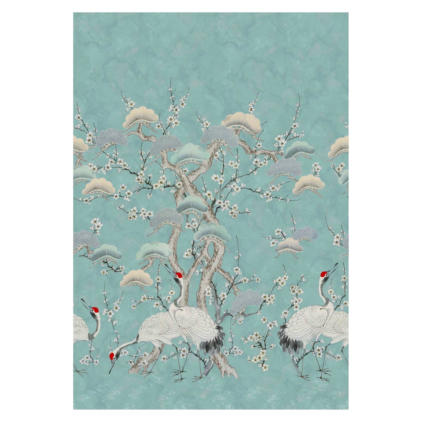 2311-174-03 - Kyoto Blossom Wall Mural - Mist - 1838 wallcoverings