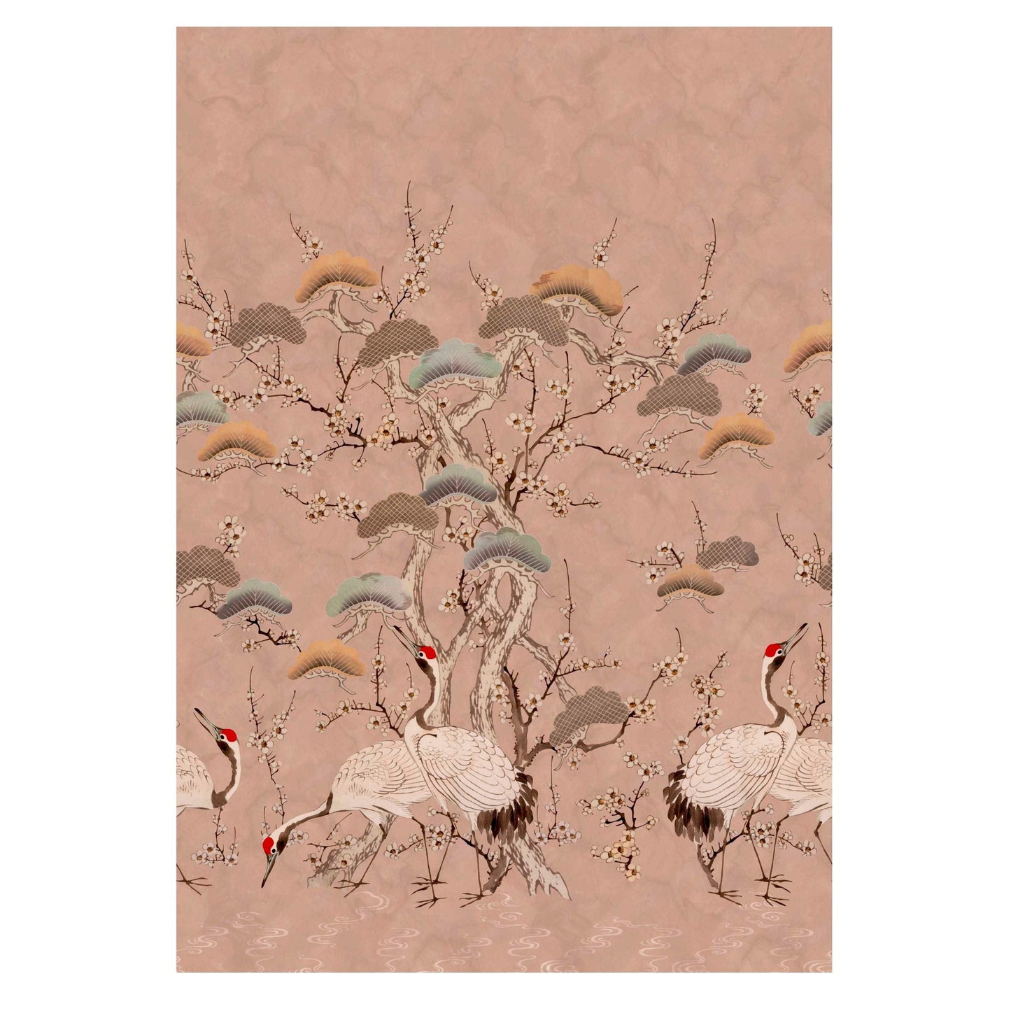2311-174-04 - Kyoto Blossom Wall Mural - Sandstone - 1838 wallcoverings