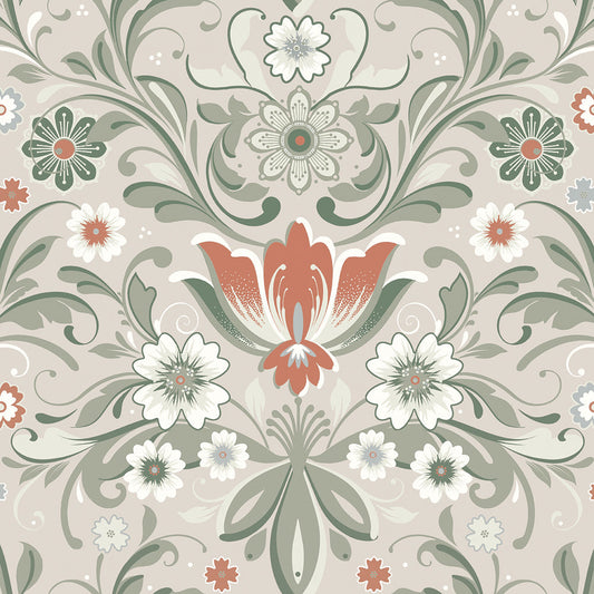 24108 - ostanskar Wallpaper - Gray/Beige - Midbec