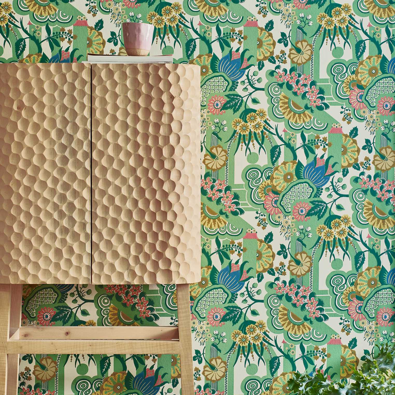 2412-175-02 - Pineapple Garden Wallpaper - Verde - 1838 wallcoverings