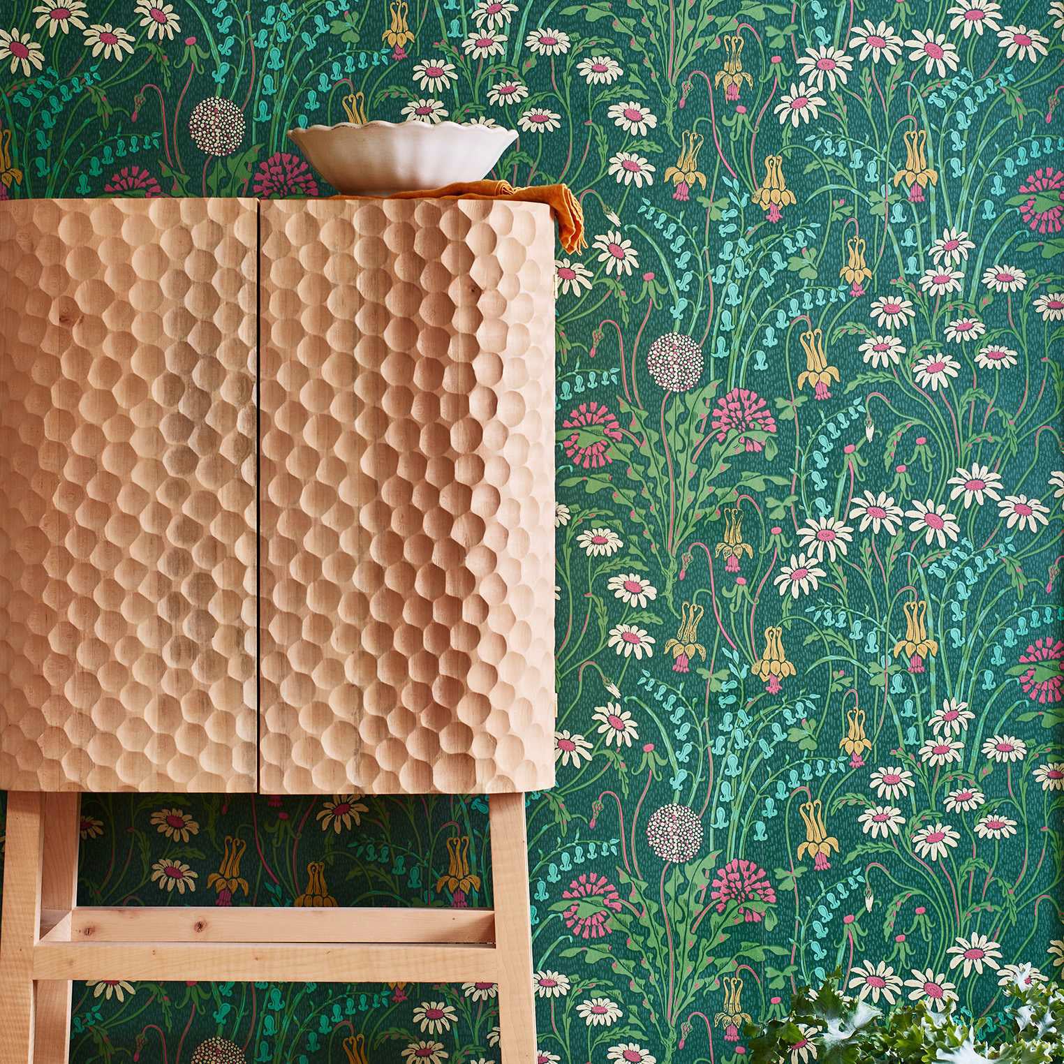 2412-178-02 - Flower Meadow Wallpaper - Forest - 1838 wallcoverings