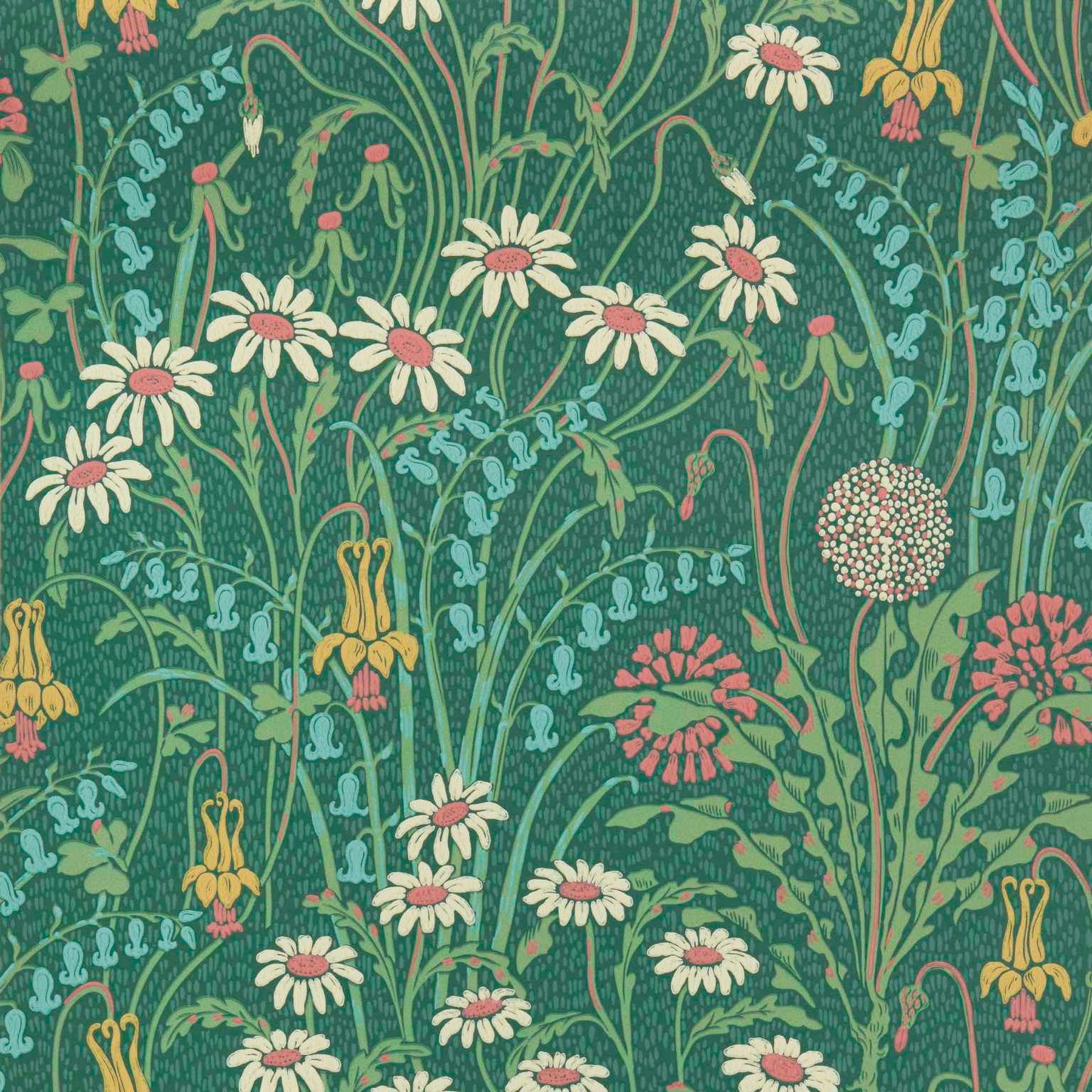 2412-178-02 - Flower Meadow Wallpaper - Forest - 1838 wallcoverings