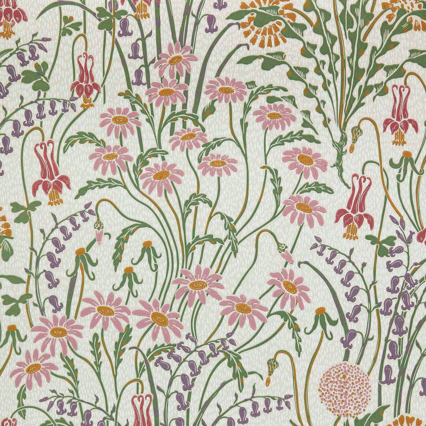 2412-178-05 - Flower Meadow Wallpaper - Cream - 1838 wallcoverings