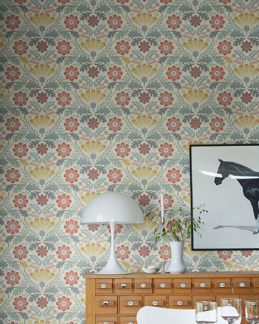 24121 - Klockrike Wallpaper - Multicolored - Midbec