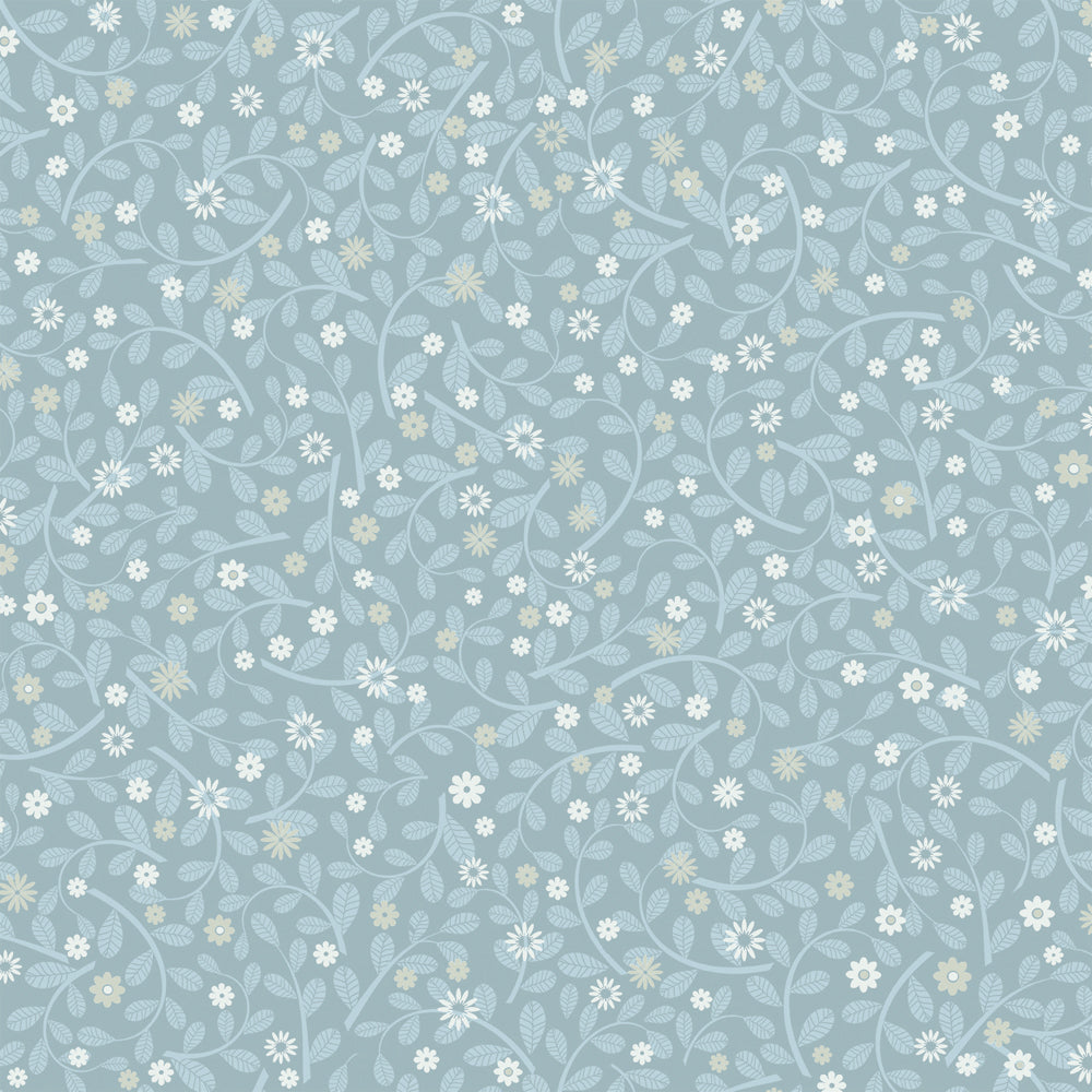 24130 - Hummelvik Wallpaper - Blue - Midbec