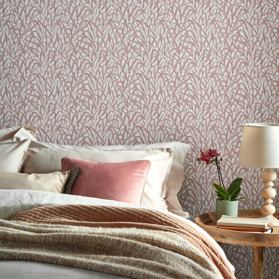 2513-185-03 - Ornamental Grasses Wallpaper - Rose - 1838 wallcoverings