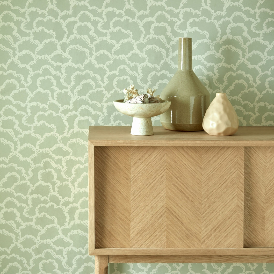 2513-187-03 - Stratus Wallpaper - Sage Green - 1838 wallcoverings