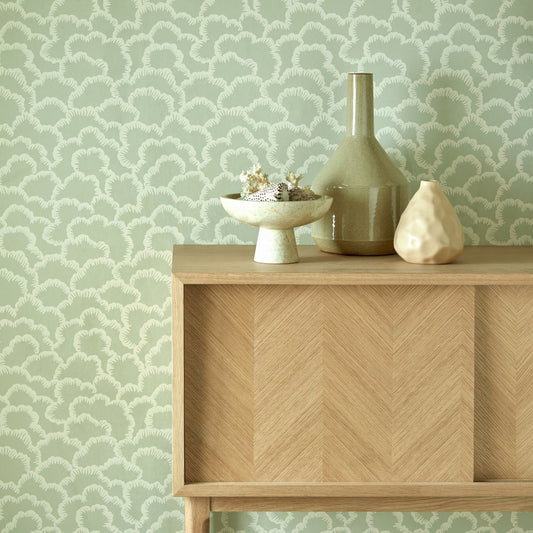 2513-187-03 - Stratus Wallpaper - Sage Green - 1838 wallcoverings