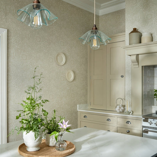 2513-188-01 - Peony Garden Wallpaper - Natural - 1838 wallcoverings