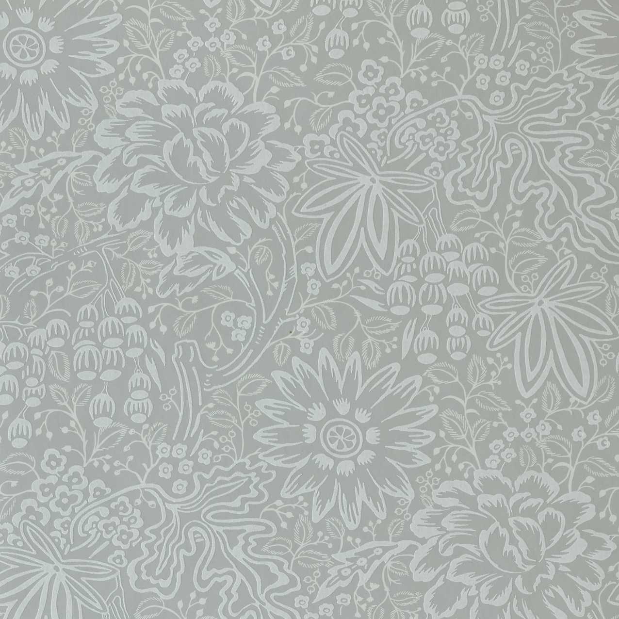 2513-188-03 - Peony Garden Wallpaper - Pewter - 1838 wallcoverings