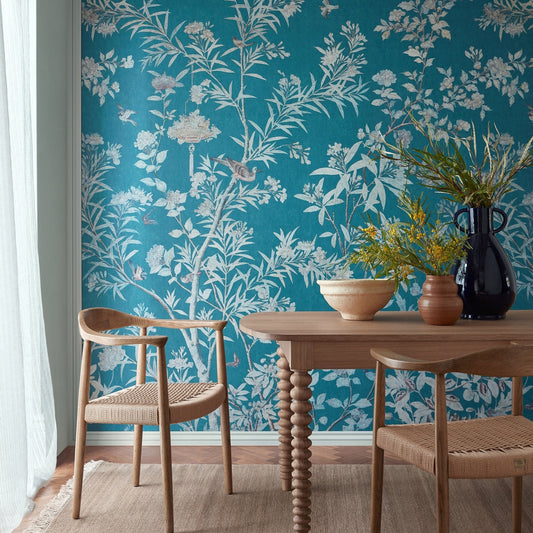 2513-192-01 - Moor Park Wall Mural - Prussian Blue - 1838 wallcoverings