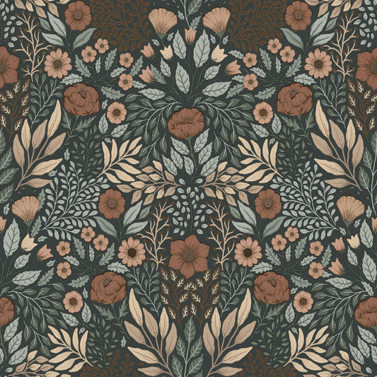 26005 - Ang Wallpaper - Black / Dark Blue - Midbec