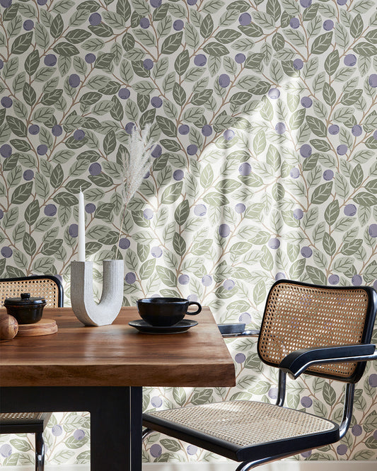 26015 - Blabar stor Wallpaper - Blue / White - Midbec