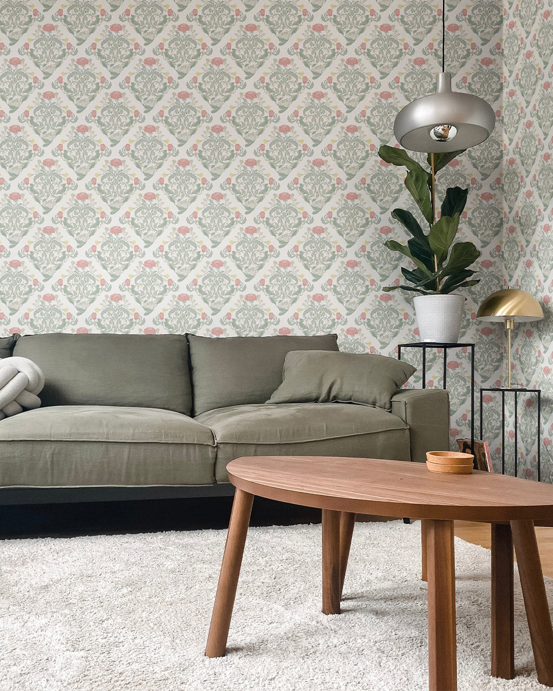 26029 - Frodas Wallpaper - Green / Red - Midbec