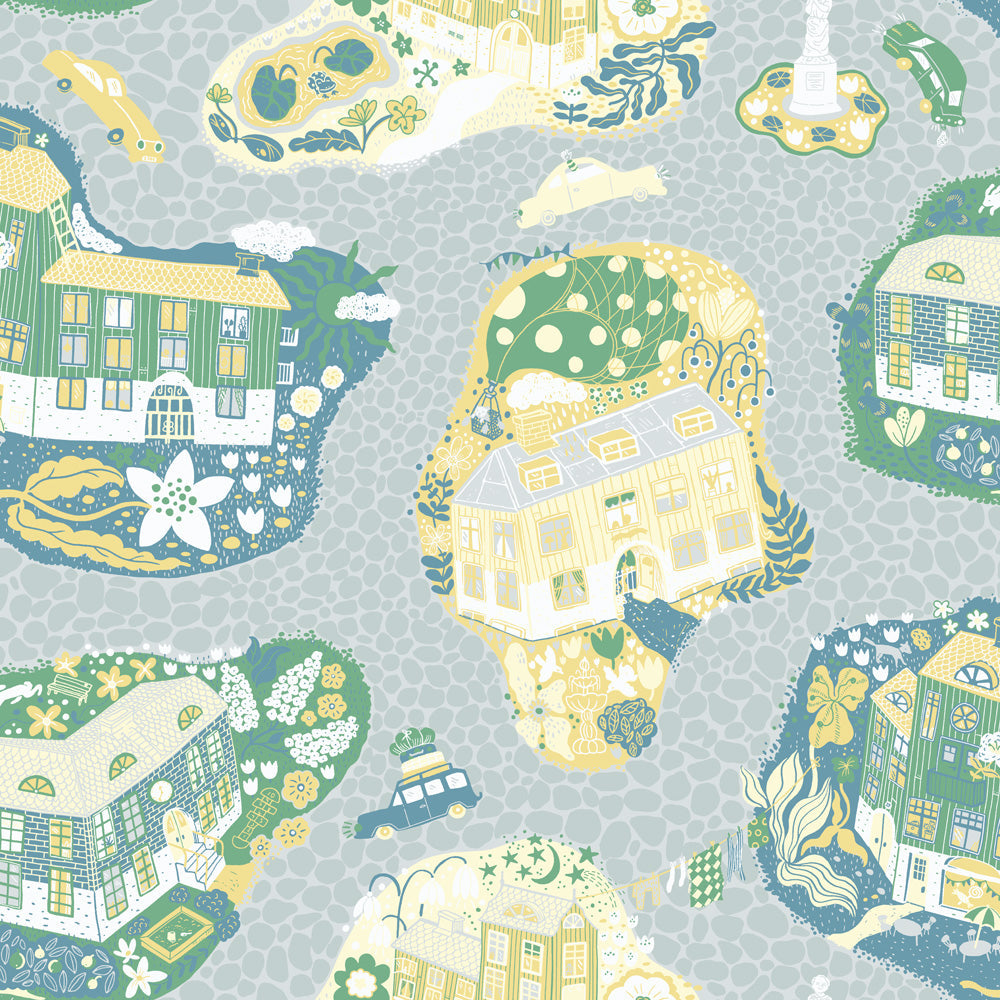 29009 - Staden Wallpaper - Light Blue  - Midbec
