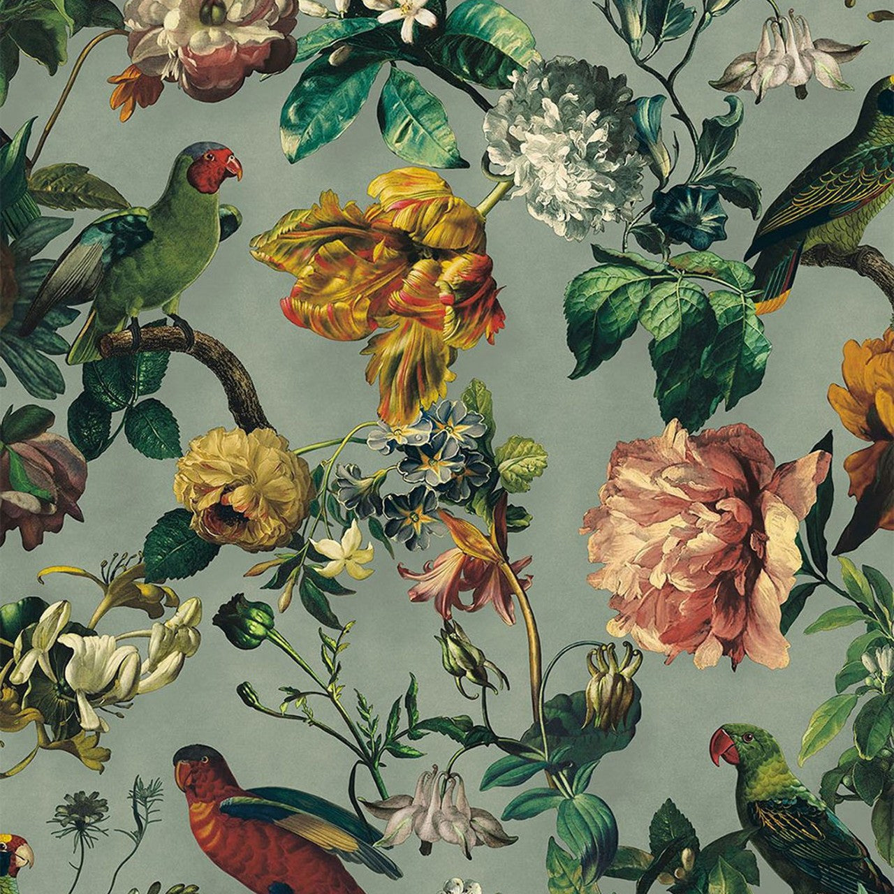 307302 - Museum Enchanted Floral Wallpaper - Green - Eijffinger