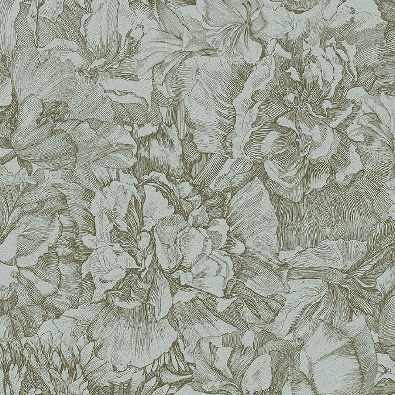 307342 - Museum Flowers Wallpaper - Blue / Green - Eijffinger