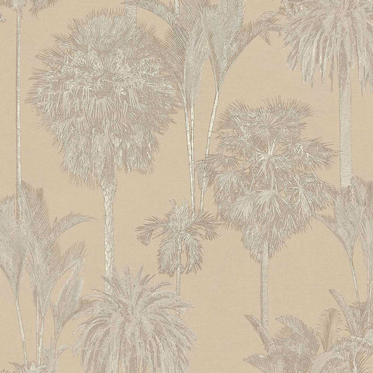 317325 - Tropical Treetop Wallpaper - Cream - Eijffinger