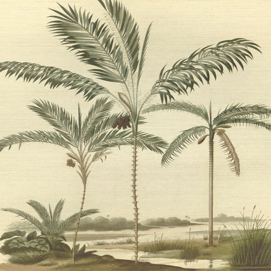 317406 - Tropical Oasis Mural Wallpaper - Cream - Eijffinger