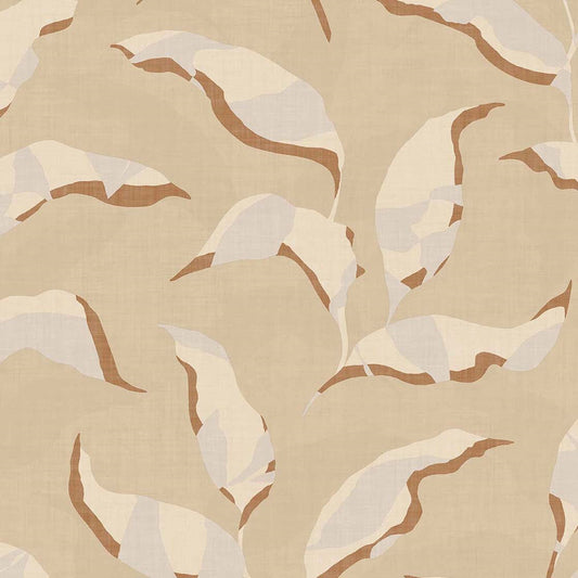 318050 - Torn Botanical Twist Wallpaper - Beige - Eijffinger
