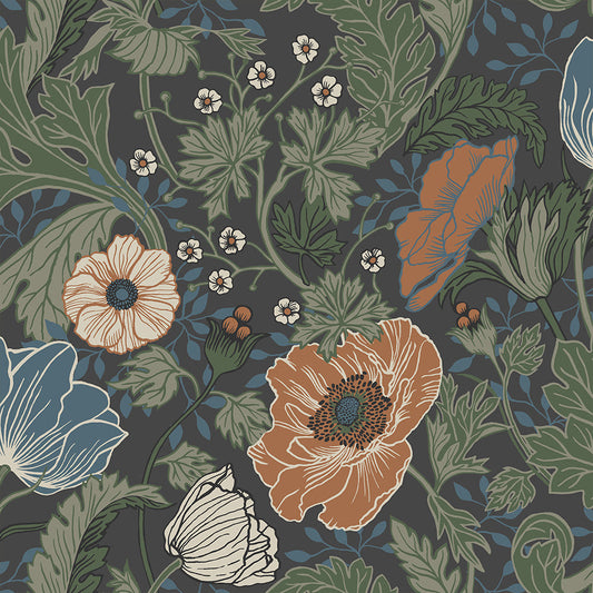 33003 - Anemone Wallpaper - Green - Midbec