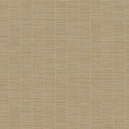 333431 - Rustic Stripe Emerald Wallpaper - Beige - Eijffinger