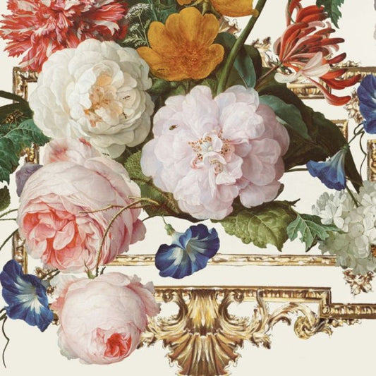358111 - Flower Crown Cornice Masterpiece Mural Wallpaper - Cream - Eijffinger