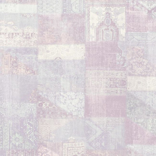 358124 - Patchwork Pastel Masterpiece Mural Wallpaper - Pink - Eijffinger