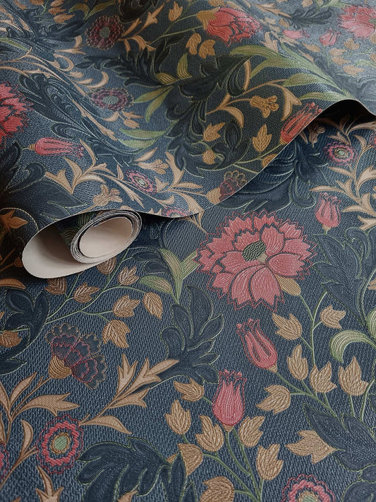 36304 - Bilbury Wallpaper - Navy - Holden Decor

