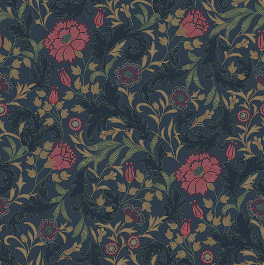 36304 - Bilbury Wallpaper - Navy - Holden Decor
