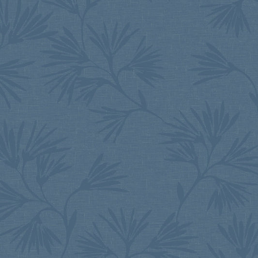 386552 - Enso Floral Style Wallpaper - Teal / Blue - Eijffinger