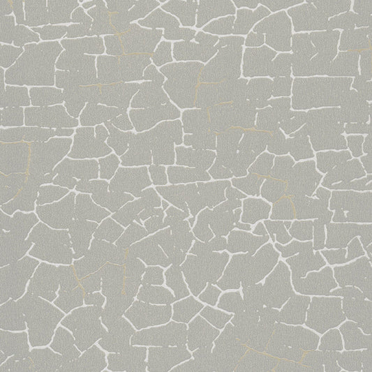 386561 - Enso Crackle Effect Wallpaper - Grey - Eijffinger
