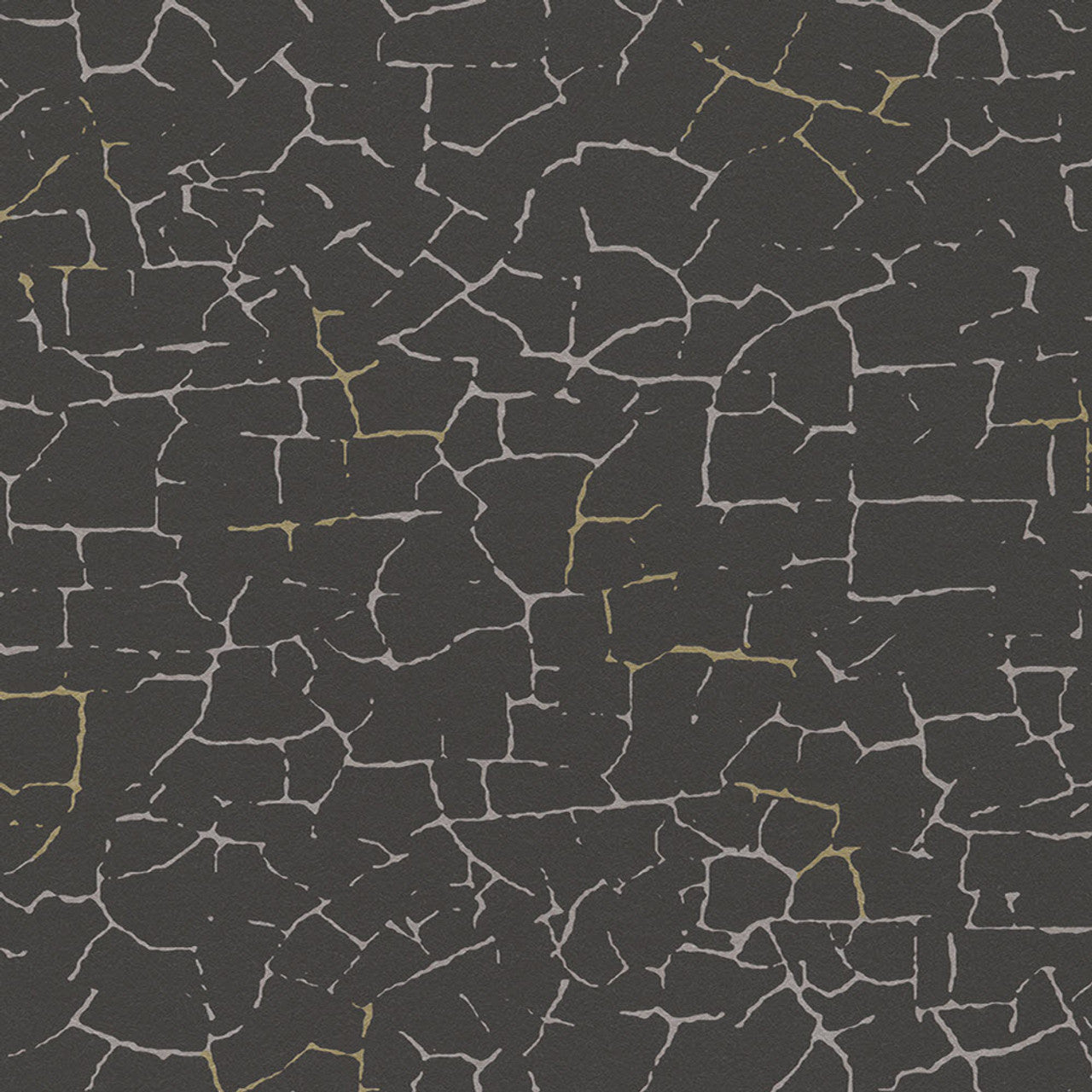 386562 - Enso Crackle Effect Wallpaper - Black - Eijffinger