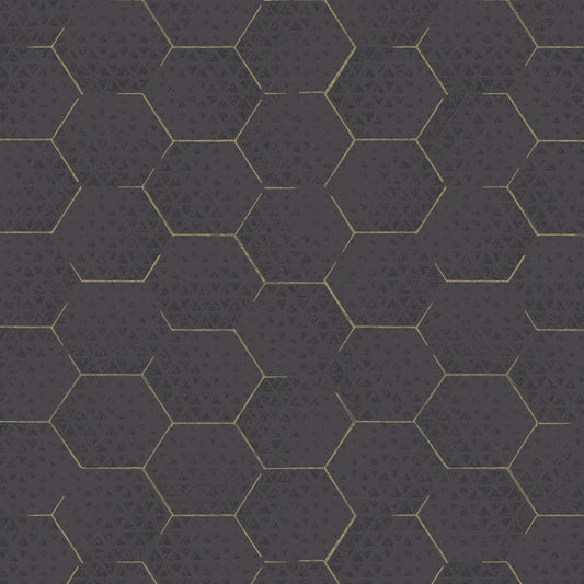 386581 - Enso Diamond Wallpaper - Charcoal - Eijffinger