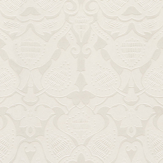388770 - Lounge Damask Wallpaper - Cream - Eijffinger