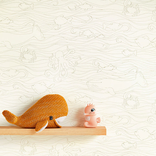 399040 - Mini Me High Tide Wallpaper - White - Eijffinger