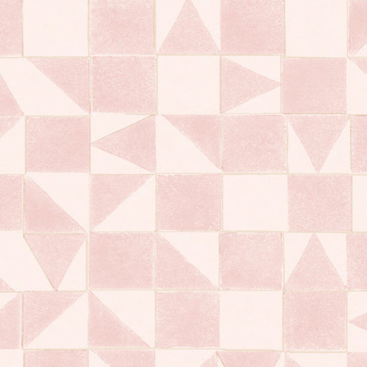 399091 - Mini Me Geometric Wallpaper - Pink - Eijffinger