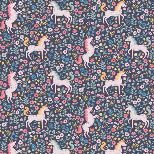 399110 - Mini Me Floral Mural Wallpaper - Blue / Multi - Eijffinger