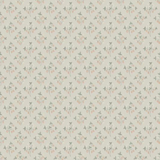 43122 - Jordgubbar Wallpaper - Gray - Midbec