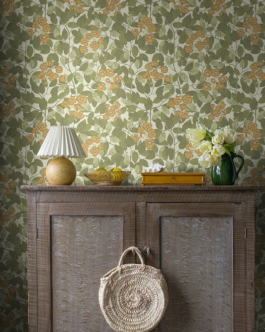 55018 - Henni Wallpaper - Green Yellow - Midbec