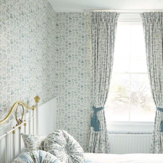 6-WA-VOY-DI-WHT-XXX - Voysey's Garden Wallpaper - Off-White - House of Hackney