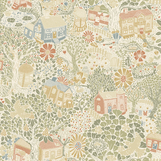 63001 - Bygga Bo Wallpaper - Oat - Midbec