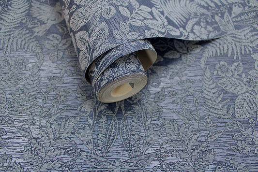 65801 - Loxley Wallpaper - Navy - Holden Decor
