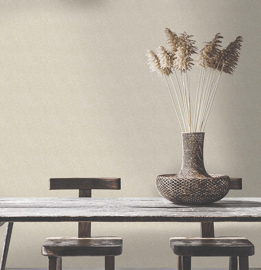 65891 - Atakora Wallpaper - Cream - Holden Decor