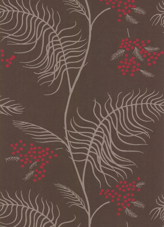 69/8129 - Mimosa Wallpaper - Rouge & Linen on Soot - Cole & Son