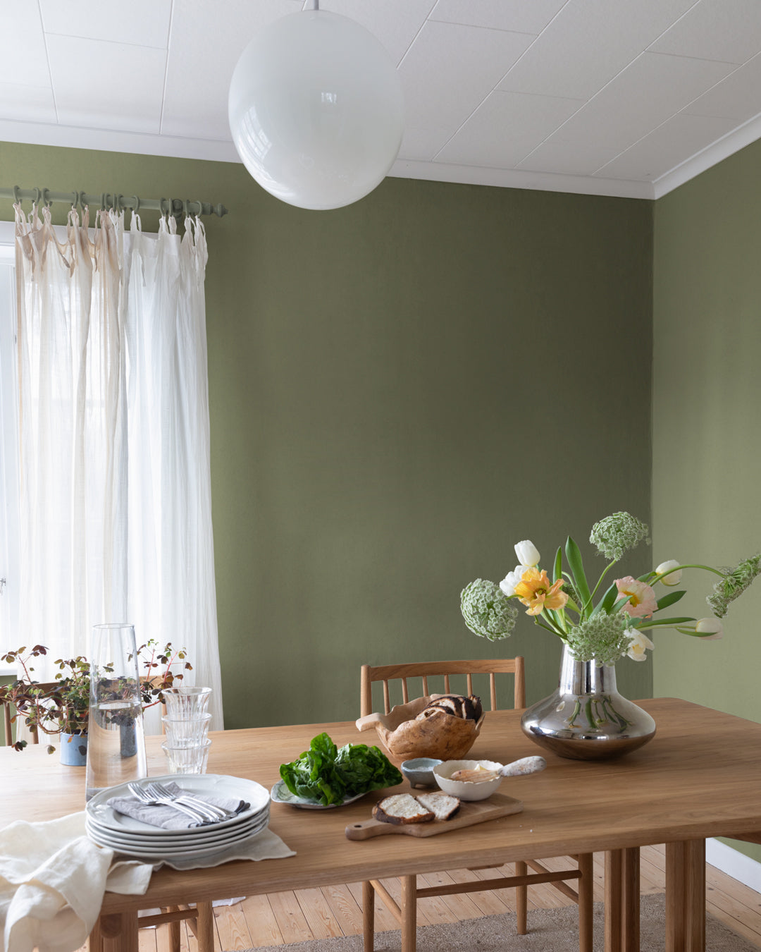 77007 - Skog Wallpaper - Dark Green - Midbec